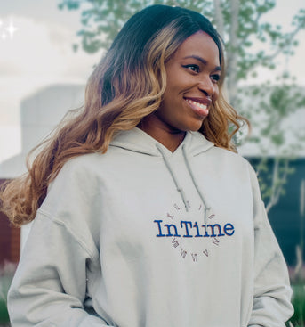 Blond embroidered hoodie top