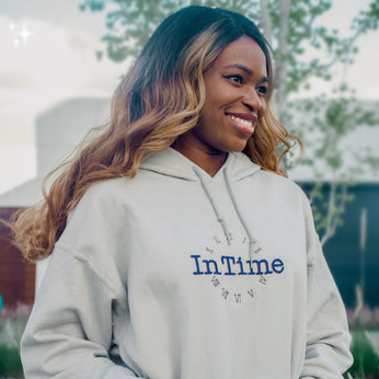 In Time Embroidered Hoodie