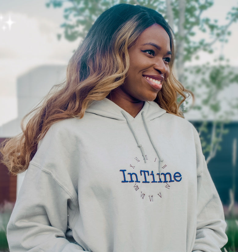 In Time Embroidered Hoodie